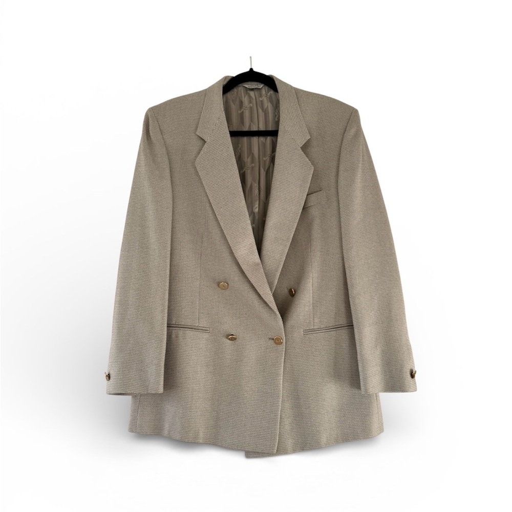 Vintage LeBaron Men's Gray Double-Breasted Blazer 42R